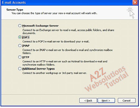 Set Up POP3 email account